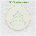 ITH Untersetzer, MugRug, Tannenbaum 10x10