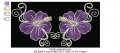 Bild 7 von Stickmuster - Set, Transparente Blumen, Hibiskus (5 Motive) 10x10 + 13x18 Rahmen