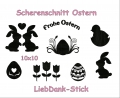 Ostern Scherenschnitt 10x10 (8 Stickmuster)