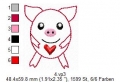 Bild 10 von Glücksschweinchen-Doodleapplikationen-Set, 10x10 Rahmen