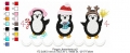 Bild 3 von Pinguine Stickdateien-Set, Festonborte, Endlosornament, Motiv 13x18 Rahmen