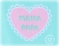 Stickdatei Herz Mama Papa Applikation 10x10