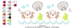 Bild 5 von  Festonborten-Set Meerestiere 10x10 + 13x18 + 16x26 + 20x36, Endlosornament, Endlosborte