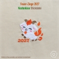 Bild 1 von Stickdatei Feuer-Ziege 2027, 10x10 Rahmen