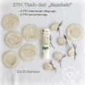 ITH Tisch-Set „Muscheln“ , 10x10 Rahmen
