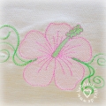 Bild 4 von Stickmuster - Set, Transparente Blumen, Hibiskus (5 Motive) 10x10 + 13x18 Rahmen