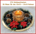 ITH Weihnachtsstern-Set, 3D Blume 10x10 + 13x18 Rahmen