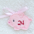 Bild 3 von ITH Adventskalender-Zahlen, Glücksschweinchen, Anhänger