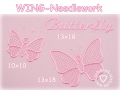 Stickdateien Set, Schmetterling Wing Needlework 10x10 + 13x18
