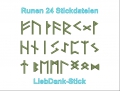 Stickdatei Runen, 10x10, 24 Stickmuster