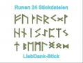Stickdatei Runen, 10x10, 24 Stickmuster
