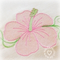 Bild 3 von Stickmuster - Set, Transparente Blumen, Hibiskus (5 Motive) 10x10 + 13x18 Rahmen