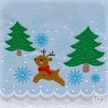 Bild 3 von Festonborte Reh im Schnee, Endlosornament, Endlosborte