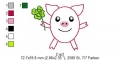 Bild 8 von Glücksschweinchen-Doodleapplikationen-Set, 10x10 Rahmen