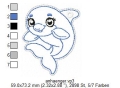 Bild 2 von ITH Delfin Anhänger + doddle Aplikation, 10x10 Rahmen