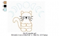 Bild 3 von Meditierende Katze Stickdateien-Set, 10x10 + 13x18 Rahmen  (6 Motive)