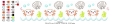 Bild 7 von  Festonborten-Set Meerestiere 10x10 + 13x18 + 16x26 + 20x36, Endlosornament, Endlosborte