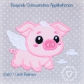 Bild 1 von Fliegende Schweinchen Applikationen 10x10 + 13x18