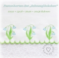 Bild 1 von  Festonborten-Set Schneeglöckchen 10x10 + 13x18 + 16x26 + 20x36, Endlosornament, Endlosborte