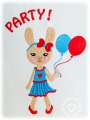 Bild 2 von Stickdatei Party Hase 13x18