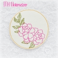 ITH Untersetzer mit Blumenornament 10x10