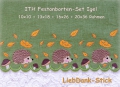  Festonbortenset  Igel 10x10 + 13x18 + 16x26 + 20x36, Endlosornament, Endlosborte