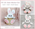 ITH 3D Deko-Häschen-Set 10x10 + 13x18 + 16x26 + 16x26 Rahmen