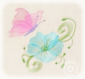 Bild 2 von Schmetterling mit der Blume Leicht (Transparent) 20 x 23 cm