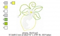 Bild 2 von Zitronen-Ornament, Doodle Applikation 10x10 Rahmen 