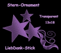 Stern Ornament (Transparent) Stickdatei 13x18
