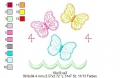 Bild 2 von  Festonbortenset  Schmetterlinge 10x10 + 13x18 + 16x26 + 20x36, Endlosornament, Endlosborte